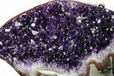 Amethyst Geode Section With Metal Stand - Uruguay #153585-3